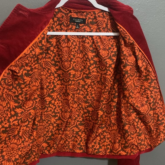 Talbots Red Corduroy Blazer - Picture 7 of 8